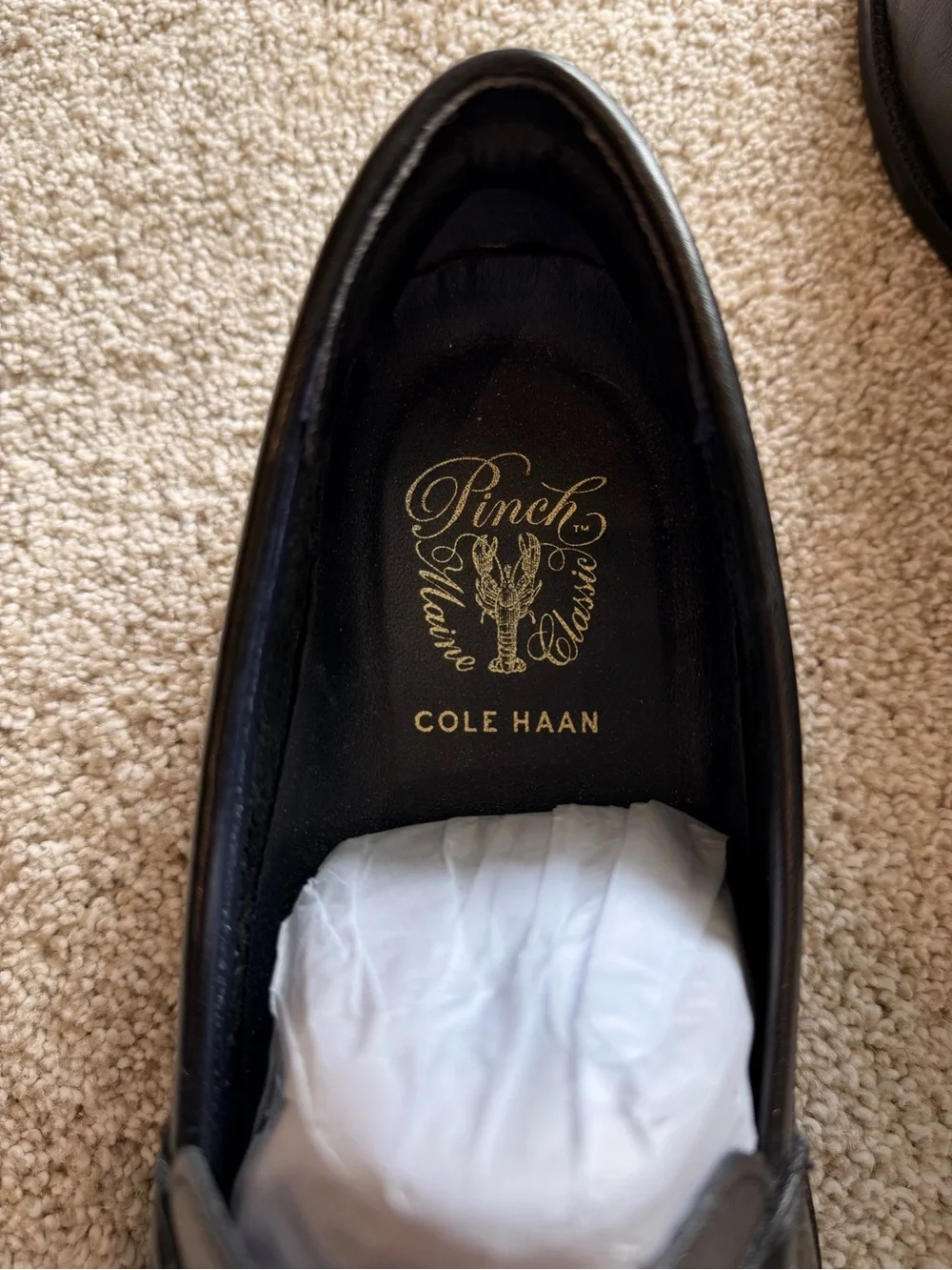 Pinch Maine Classic Black Leather Penny Loafers - Men's